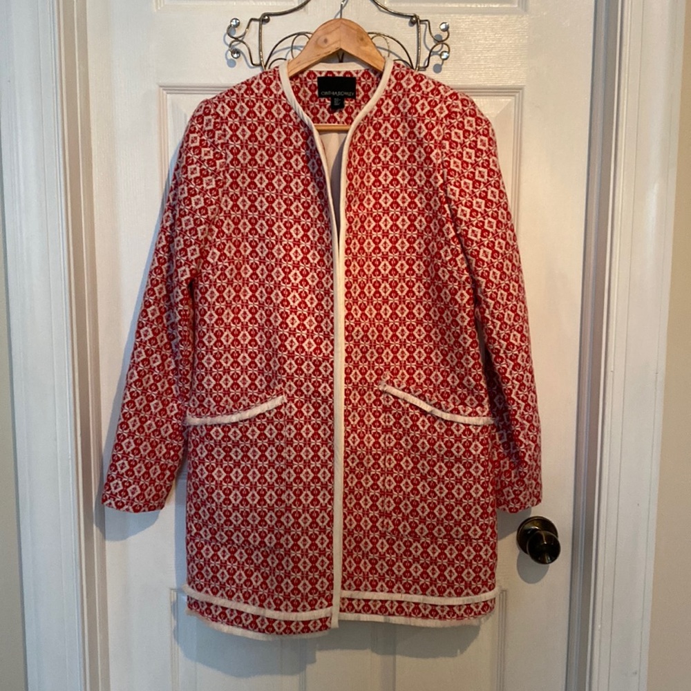 Cynthia Rowley - Red and White Blazer - Size S